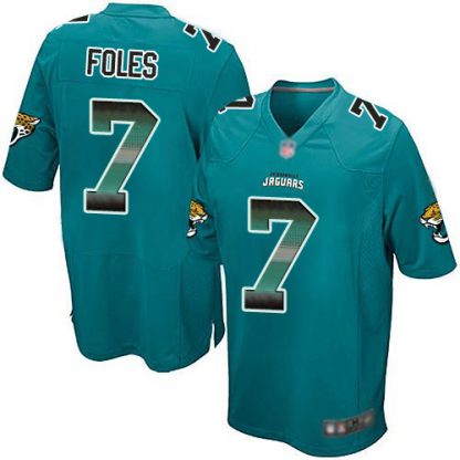 Nike Jacksonville Jaguars #7 Nick Foles Teal Green Alternate Men's Stitched NFL Limited Strobe Jersey