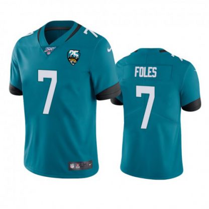 Nike Jacksonville Jaguars #7 Nick Foles Teal 25th Anniversary Vapor Limited Stitched NFL 100th Season Jersey