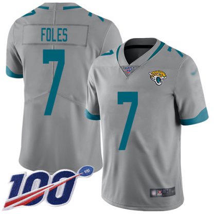 Nike Jacksonville Jaguars #7 Nick Foles Silver Men's Stitched NFL Limited Inverted Legend 100th Season Jersey