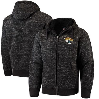 Men's Jacksonville Jacksonville Jaguars G-III Sports by Carl Banks Heathered Black Discovery Sherpa Full-Zip Jacket