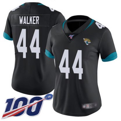 Nike Jacksonville Jaguars #44 Travon Walker Black Team Color Women's Stitched NFL 100th Season Vapor Untouchable Limited Jersey