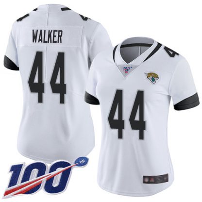 Nike Jacksonville Jaguars #44 Travon Walker White Women's Stitched NFL 100th Season Vapor Untouchable Limited Jersey