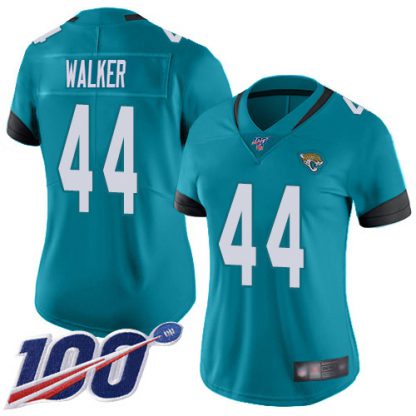 Nike Jacksonville Jaguars #44 Travon Walker Teal Green Alternate Women's Stitched NFL 100th Season Vapor Untouchable Limited Jersey