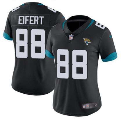 Nike Jacksonville Jaguars #88 Tyler Eifert Black Team Color Women's Stitched NFL Vapor Untouchable Limited Jersey