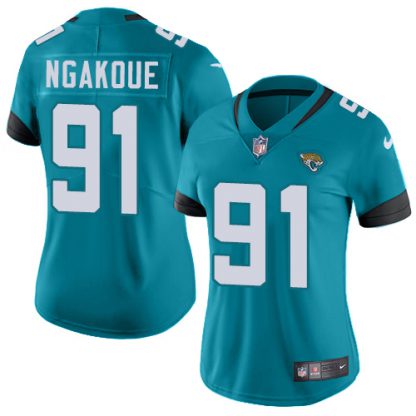Nike Jacksonville Jaguars #91 Yannick Ngakoue Teal Green Alternate Women's Stitched NFL Vapor Untouchable Limited Jersey