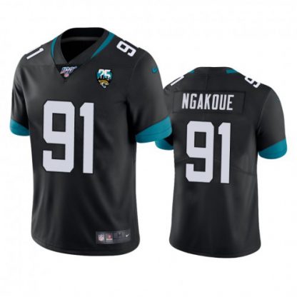 Nike Jacksonville Jaguars #91 yannick ngakoue Black 25th Anniversary Vapor Limited Stitched NFL 100th Season Jersey