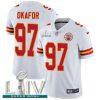 Nike Kansas City Chiefs #97 Alex Okafor White Super Bowl LIV 2020 Youth Stitched NFL Vapor Untouchable Limited Jersey