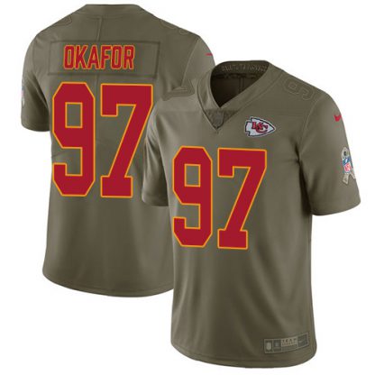 Nike Kansas City Chiefs #97 Alex Okafor Olive Men's Stitched NFL Limited 2017 Salute to Service Jersey