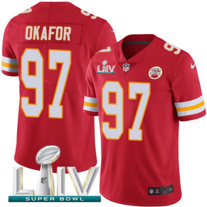 Nike Kansas City Chiefs #97 Alex Okafor Red Super Bowl LIV 2020 Team Color Men's Stitched NFL Vapor Untouchable Limited Jersey