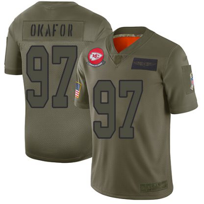 Nike Kansas City Chiefs #97 Alex Okafor Camo Men's Stitched NFL Limited 2019 Salute To Service Jersey
