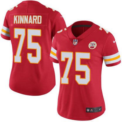 Nike Kansas City Chiefs #75 Darian Kinnard Red Team Color Women's Stitched NFL Vapor Untouchable Limited Jersey