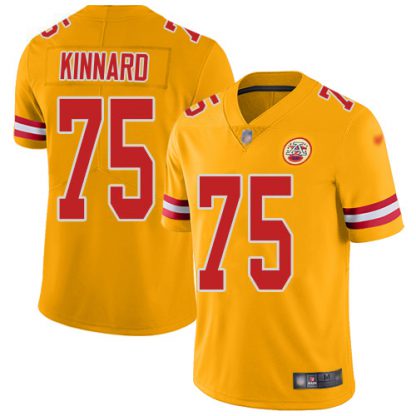 Nike Kansas City Chiefs #75 Darian Kinnard Gold Youth Stitched NFL Limited Inverted Legend Jersey