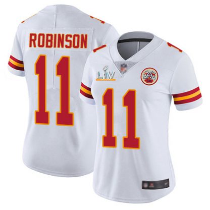 Nike Kansas City Chiefs #11 Demarcus Robinson White Women's Super Bowl LV Bound Stitched NFL Vapor Untouchable Limited Jersey