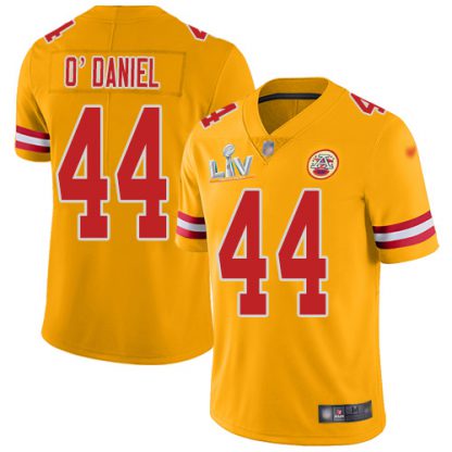 Nike Kansas City Chiefs #44 Dorian O'Daniel Gold Men's Super Bowl LV Bound Stitched NFL Limited Inverted Legend Jersey