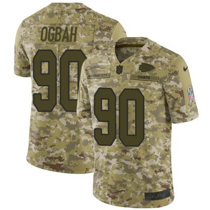 Nike Kansas City Chiefs #90 Emmanuel Ogbah Camo Men's Stitched NFL Limited 2018 Salute To Service Jersey
