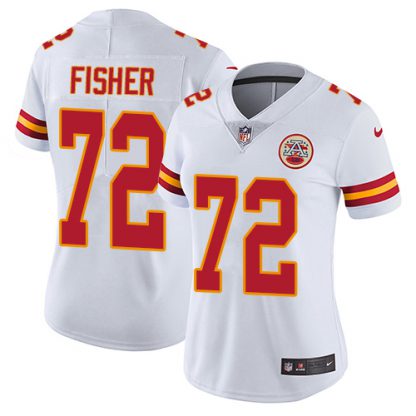 Nike Kansas City Chiefs #72 Eric Fisher White Women's Stitched NFL Vapor Untouchable Limited Jersey