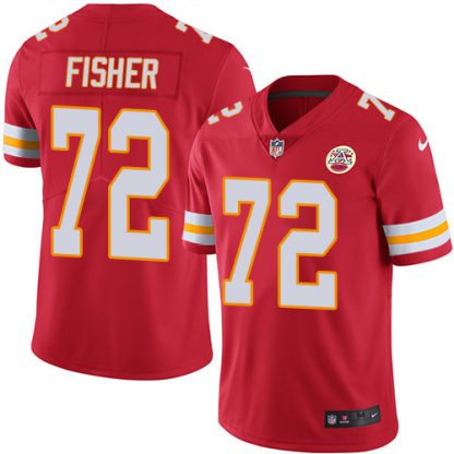Nike Kansas City Chiefs #72 Eric Fisher Red Team Color Youth Stitched NFL Vapor Untouchable Limited Jersey