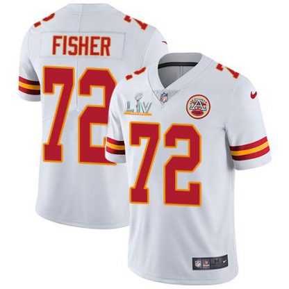 Nike Kansas City Chiefs #72 Eric Fisher White Youth Super Bowl LV Bound Stitched NFL Vapor Untouchable Limited Jersey