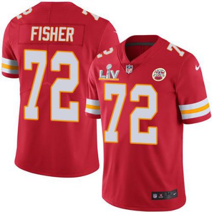 Nike Kansas City Chiefs #72 Eric Fisher Red Team Color Men's Super Bowl LV Bound Stitched NFL Vapor Untouchable Limited Jersey