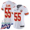 Nike Kansas City Chiefs #55 Frank Clark White Super Bowl LIV 2020 Women's Stitched NFL 100th Season Vapor Untouchable Limited Jersey