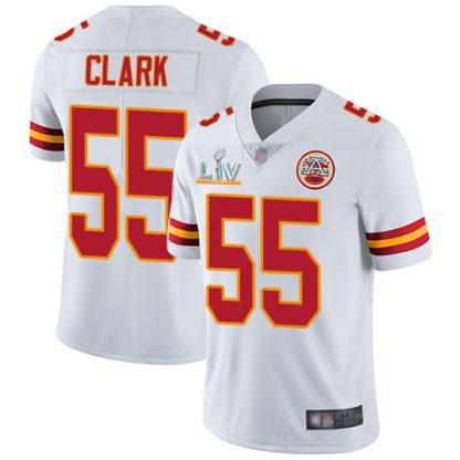 Nike Kansas City Chiefs #55 Frank Clark White Men's Super Bowl LV Bound Stitched NFL Vapor Untouchable Limited Jersey
