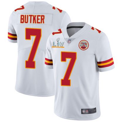 Nike Kansas City Chiefs #7 Harrison Butker White Men's Super Bowl LV Bound Stitched NFL Vapor Untouchable Limited Jersey
