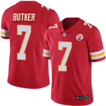 Nike Kansas City Chiefs #7 Harrison Butker Red Team Color Men's Stitched NFL Vapor Untouchable Limited Jersey