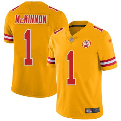 Nike Kansas City Chiefs #1 Jerick McKinnon Gold Youth Stitched NFL Limited Inverted Legend Jersey