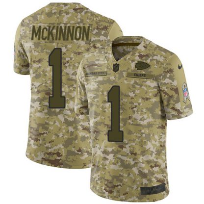 Nike Kansas City Chiefs #1 Jerick McKinnon Camo Men's Stitched NFL Limited 2018 Salute To Service Jersey