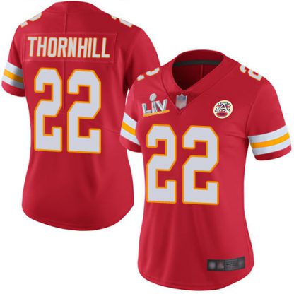 Nike Kansas City Chiefs #22 Juan Thornhill Red Team Color Women's Super Bowl LV Bound Stitched NFL Vapor Untouchable Limited Jersey