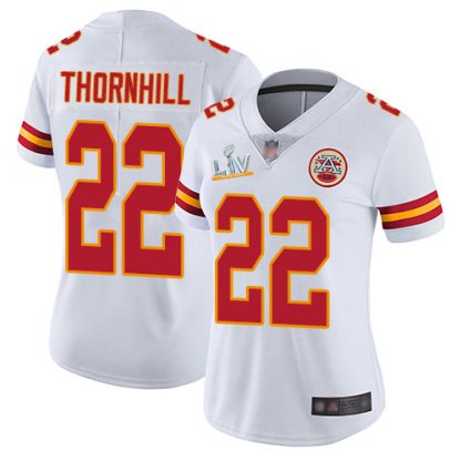 Nike Kansas City Chiefs #22 Juan Thornhill White Women's Super Bowl LV Bound Stitched NFL Vapor Untouchable Limited Jersey