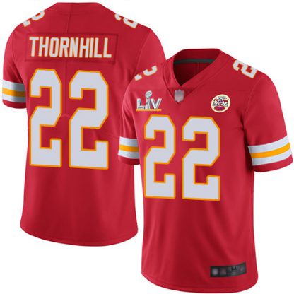 Nike Kansas City Chiefs #22 Juan Thornhill Red Team Color Youth Super Bowl LV Bound Stitched NFL Vapor Untouchable Limited Jersey