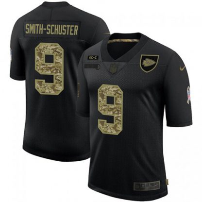 Kansas City Kansas City Chiefs #9 JuJu Smith-Schuster Men's Nike 2020 Salute To Service Camo Limited NFL Jersey Black