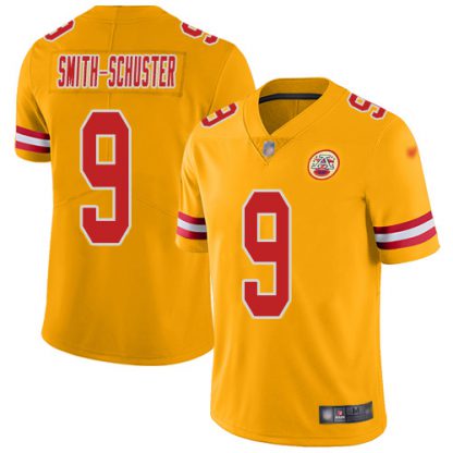 Nike Kansas City Chiefs #9 JuJu Smith-Schuster Gold Men's Stitched NFL Limited Inverted Legend Jersey