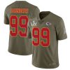 Nike Kansas City Chiefs #99 Khalen Saunders Olive Youth Super Bowl LV Bound Stitched NFL Limited 2017 Salute To Service Jersey