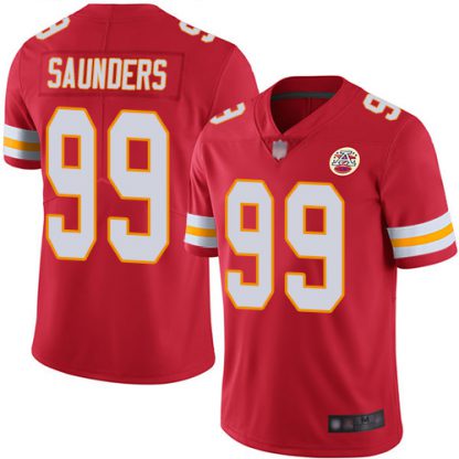 Nike Kansas City Chiefs #99 Khalen Saunders Red Team Color Men's Stitched NFL Vapor Untouchable Limited Jersey