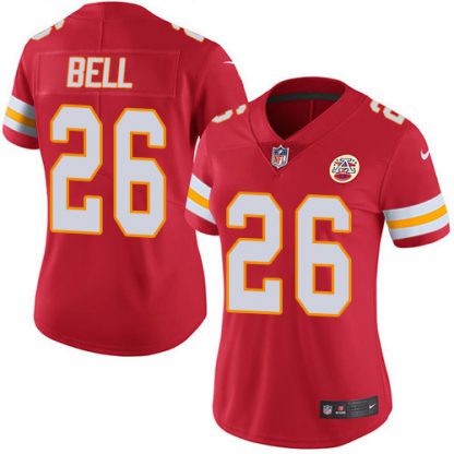 Nike Kansas City Chiefs #26 Le'Veon Bell Red Team Color Women's Stitched NFL Vapor Untouchable Limited Jersey