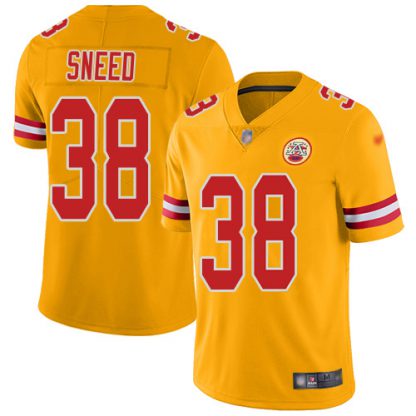 Nike Kansas City Chiefs #38 L'Jarius Sneed Gold Men's Stitched NFL Limited Inverted Legend Jersey