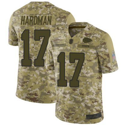 Nike Kansas City Chiefs #17 Mecole Hardman Camo Men's Stitched NFL Limited 2018 Salute To Service Jersey