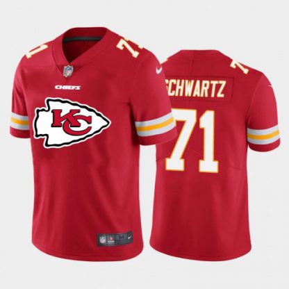 Kansas City Kansas City Chiefs #71 Mitchell Schwartz Red Men's Nike Big Team Logo Player Vapor Limited NFL Jersey