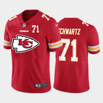 Kansas City Kansas City Chiefs #71 Mitchell Schwartz Red Men's Nike Big Team Logo Player Vapor Limited NFL Jersey