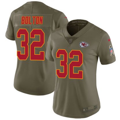 Nike Kansas City Chiefs #32 Nick Bolton Olive Women's Stitched NFL Limited 2017 Salute to Service Jersey