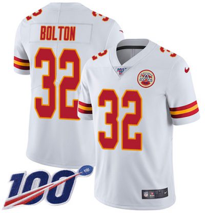 Nike Kansas City Chiefs #32 Nick Bolton White Men's Stitched NFL 100th Season Vapor Limited Jersey