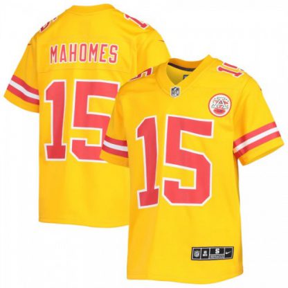 Kansas City Kansas City Chiefs 15 Patrick Mahomes Nike Youth Gold Inverted Team Game Jersey