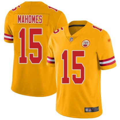 Nike Kansas City Chiefs #15 Patrick Mahomes Gold Men's Stitched NFL Limited Inverted Legend Jersey