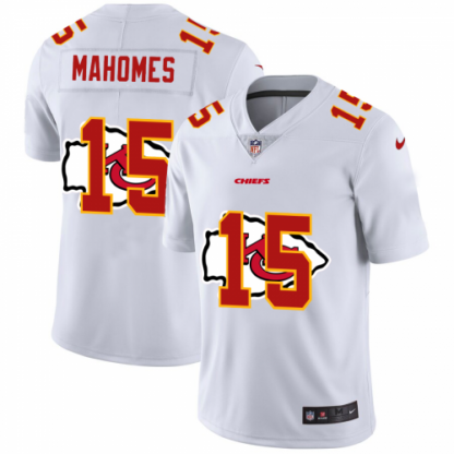 Kansas City Kansas City Chiefs #15 Patrick Mahomes White Men's Nike Team Logo Dual Overlap Limited NFL Jersey