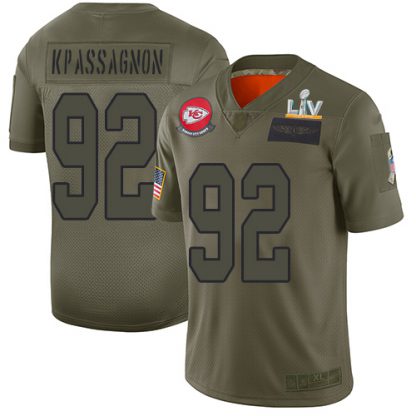 Nike Kansas City Chiefs #92 Tanoh Kpassagnon Camo Men's Super Bowl LV Bound Stitched NFL Limited 2019 Salute To Service Jersey