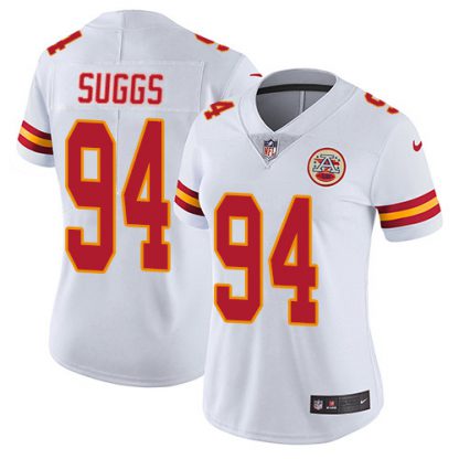 Nike Kansas City Chiefs #94 Terrell Suggs White Women's Stitched NFL Vapor Untouchable Limited Jersey