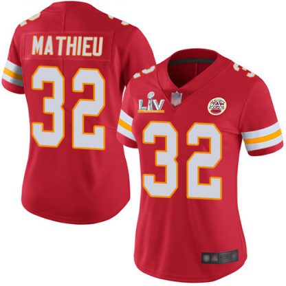Nike Kansas City Chiefs #32 Tyrann Mathieu Red Team Color Women's Super Bowl LV Bound Stitched NFL Vapor Untouchable Limited Jersey
