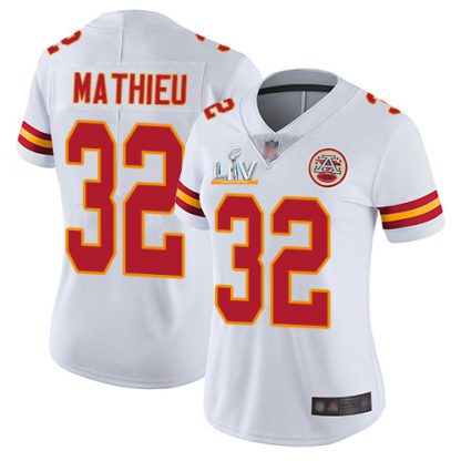 Nike Kansas City Chiefs #32 Tyrann Mathieu White Women's Super Bowl LV Bound Stitched NFL Vapor Untouchable Limited Jersey